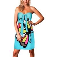 angela womens bandeau tube knee length summer holiday dress womens dre ...