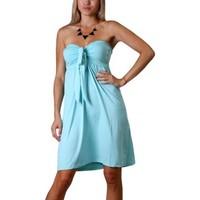 angela womens bandeau tube knee length summer holiday dress womens dre ...