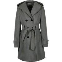 anastasia womens hooded belted winter coat womens jacket in grey