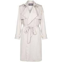 Anastasia -Womens Soft Grey Unlined Trench Coat women\'s Trench Coat in BEIGE