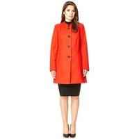 Anastasia Red Single Breasted Collarless Winter Coat Size UK 8 EUR 36 USA women\'s Coat in red