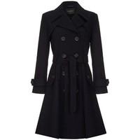anastasia womens navy wool winter belted trench coat womens coat in bl ...