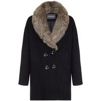 Anastasia - Women\'s Fur Collar Winter Coat women\'s Coat in black
