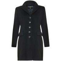 Anastasia Black Single Breasted Mohair Wool Winter Winter Coat women\'s Coat in black