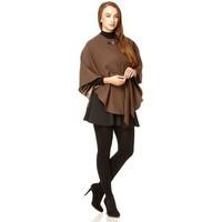 anastasia brown short belted winter cape with buckle fastening size uk ...