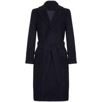 Anastasia Women\'s Navy Blue Wool Winter Wrap Duster Coat women\'s Coat in black