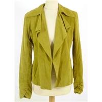 Anne Klein Size Small Muted Moss Green Suede Waterfall Jacket