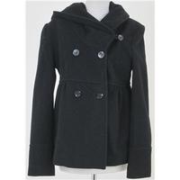 andrew marc size 8 black hooded jacket