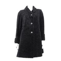 Anne Brooks Petite, size 16 black faux astrakhan coat
