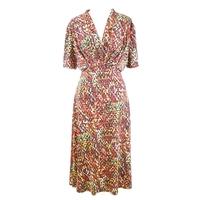 annabelle size 14 multicoloured patterned short sleeved dress