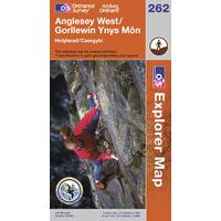 anglesey west os explorer active map sheet number 262