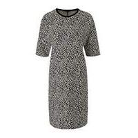 animal print pocket shift dress