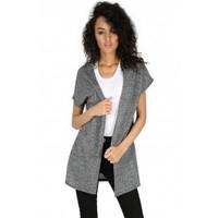 anca italian side split drape fine knit cardigan