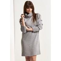 Angela Chunky Knit Long Sleeve Oversized Cowl Neck Dress