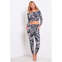 Anna Off the Shoulder Crop Top Trousers