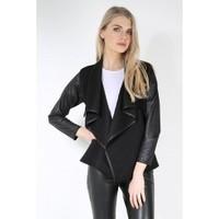 Anna Quilted Waterfall Open Front Cardigan Blazer