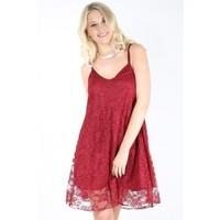 Anna Full Floral Lace Detail Mini Length Swing Dress