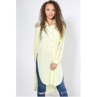 Andrea Floral Lace Shoulder & Sleeves Collard Shirt Dress