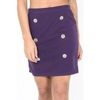 Andrea Front Gold Buttons Mini Skirt