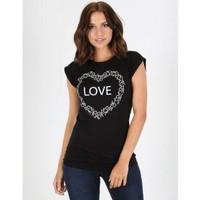 Annabel LOVE Heart Turn Up Sleeve T Shirt