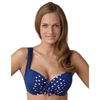 Annalise Moulded Balconnet - Cobalt and White