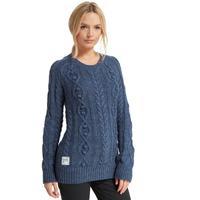 animal womens errie crew jumper navy