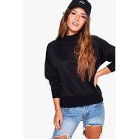 anabelle high neck drop arm sweat black