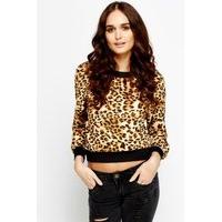 animal print contrasted jumper