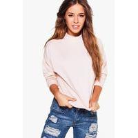 anabelle high neck drop arm sweat blush