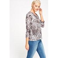 Animal Print Casual Top