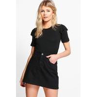 Anna Frill Shoulder Oversized Tee - black