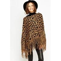 Animal Print Poncho