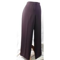 Anne Brooks Size 16 Petite Aubergine Trousers