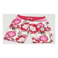 Animal size 12 cream & pink boardshorts