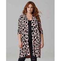 Animal Printed Edge to Edge Cardigan