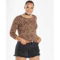 Animal Print Crew Neck Jumper
