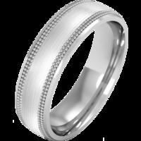 An eye catching mill-grained mens ring in palladium