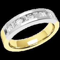 an eye catching baguette round brilliant cut diamond eternity ring in  ...