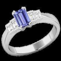 An exquisite Tanzanite & diamond ring in platinum