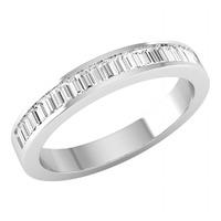 An elegant Baguette Cut diamond set eternity/wedding ring in palladium