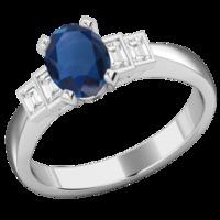 An exquisite Sapphire & diamond ring in platinum