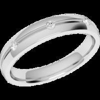 An elegant Round Brilliant Cut diamond set ladies wedding ring in 18ct white gold