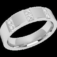 An eye catching diamond set ladies wedding ring in 18ct white gold