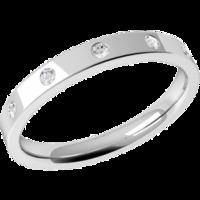 an elegant diamond set ladies wedding ring in 9ct white gold