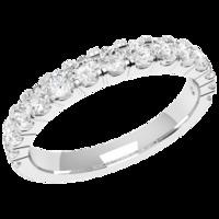 An elegant diamond set ladies wedding ring in 18ct white gold