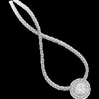 An eye catching Round Brilliant Cut diamond pendant in 18ct white gold