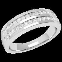 An elegant Round Brilliant Cut diamond eternity ring in 18ct white gold