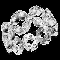 an eye catching round brilliant cut diamond set ladies wedding ring in ...