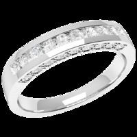 An elegant Round Brilliant Cut diamond eternity ring in platinum