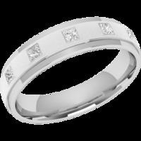 An eye catching ladies diamond set wedding ring in platinum